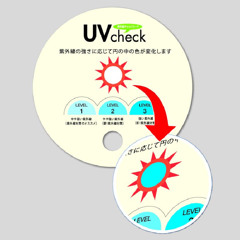 UVチェック機能付き丸うちわ