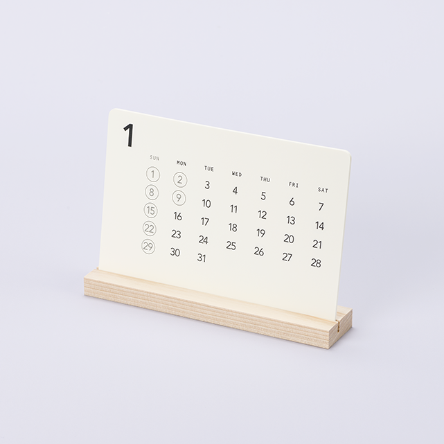 木製卓上カレンダー