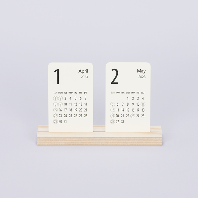 木製卓上カレンダー 画像
